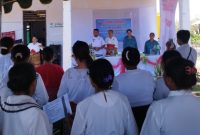 Ketua Tim Penggerak PKK Kabupaten Malaka drg. Maria Nahak, Terus Monitoring Untuk Cegah Terjadinya Stunting di Malaka. 