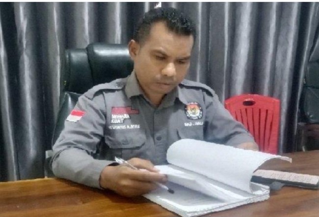 Yuventus Adrianus Bere Ketua KPU Kabupaten Malaka, (Foto_PK-NL)