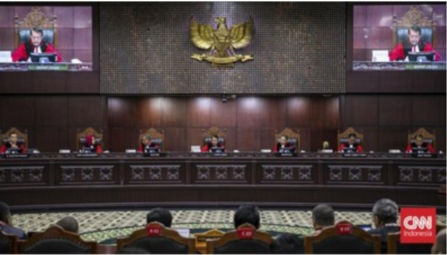 Sidang Pembacaan Putusan MK Tolak Usia Minimal Capres Dan Cawapres, (Foto_Istimewa)