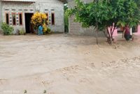 Rumah yang terendam banjir di Desa Fafoe, (Foto_red)