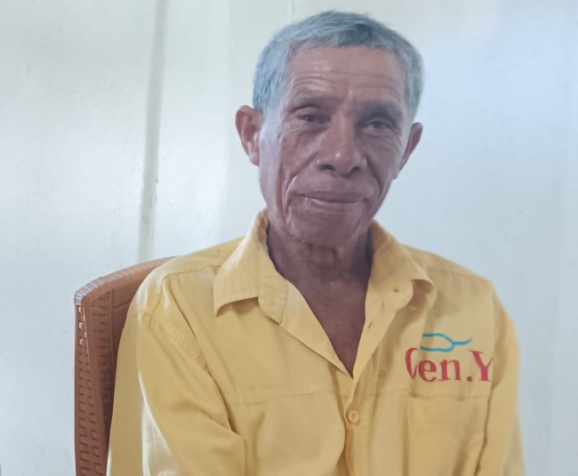 Paulus Nahak Lore, salah satu Fukun Uma Mamulak Kecamatan Malaka Barat Desa Fafoe. (Dokumen_Privadi)