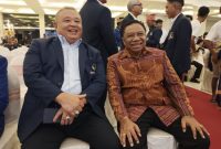 Sekjen DPP Partai Nasdem Hermawi Taslim Bersama Dr. Simon Nahak S.H.,MH di Hotel Grend Mutiara Kupang. (Foto_red)