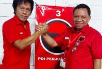 Rakernas PDI Perjuangan Bupati Malaka, Dr. Simon Nahak S.H.,MH Diskusi Bersama Adian Yunus Yusak Napitupulu,SH Untuk Kemenangan Pilkada Serentak 2024, (Foto-Istimewa)