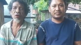 Albertus seran lekik Fukun makbukar Molin Bersama Kepala Desa Weoe Stefanus Alfridus Bria, (Foto_red)