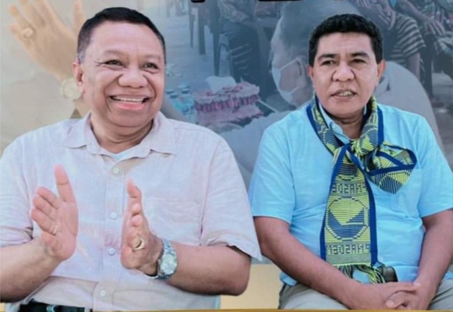 Bakal Calon Bupati Dan Wakil Bupati Malaka Dr. Simon Nahak S.H.,MH dan Felix Bere Nahak S.Pt (Foto_Isti)