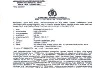 Bukti Laporan Polisi Atas Dugaan Akun Facebook Milan Milan (Foto)