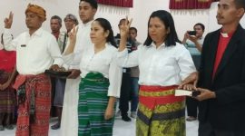 Pengambilan Sumpah Tiga Penjabat Kepala Desa di Kabupaten Malaka.  