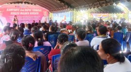 Benny Candradinata Meminta Dukungan Masyarakat Malaka! Untuk Kerjakan Tanggul, Irigasi Malaka, Jalan Wemer, dan Jalan Welaus! Dikerjakan. (Foto_red)