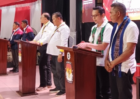 Debat Perdana Ketiga Paslon Dia Aula Dekenat Malaka. (Foto_red)