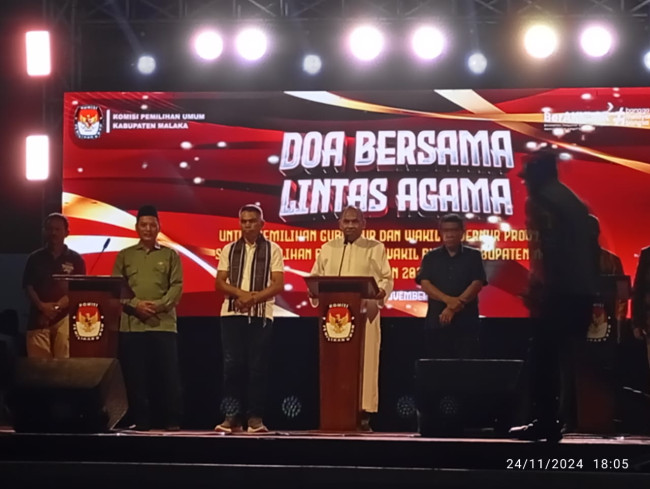 KPU Kabupaten Malaka, Gelar Doa Bersama Dalam Masa Tenang Pilkada Serentak 2024. (Foto_red)