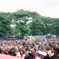 Felix Bere Nahak S.Pt Calon Wakil Bupati Malaka, Saat Menyampaikan Orasi Politik di Lapangan Umum Betun Yang Disaksikan Ribuan Pendukung !! (Foto-Istimewa)