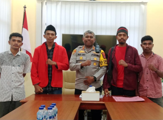 GMNI Bertemu Kapolres Malaka, Dan Meminta Untuk Tuntaskan Kasus Kekerasan Seksual Anak di Bawah Umur. (Foto-Istimewa)