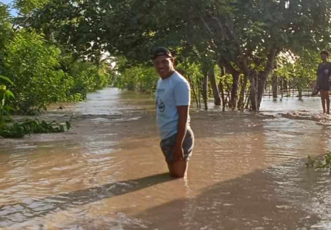 Luapan Sungai Benenai Mengakibatkan Delapan Dusun di Desa Fafaoe Terendam Banjir (Foto_red)