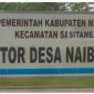 Papan Nama Kantor Desa Naibone Kecamatan Sasitamean.(foto- istimewa) 