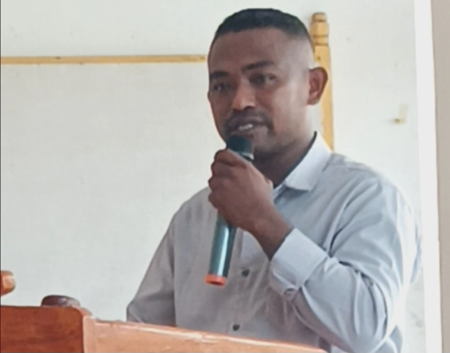 Ketua DPD SMSI Kabupaten Malaka,  Legorius Vidigal Bria S.Ip (Foto-red)