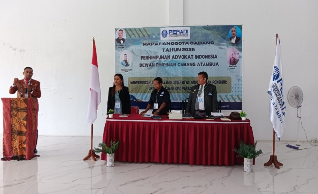 Sambutan Ketua DPC Peradi Atambua, Melkianus Conterius Seran S.H.,MH.,C.Me 