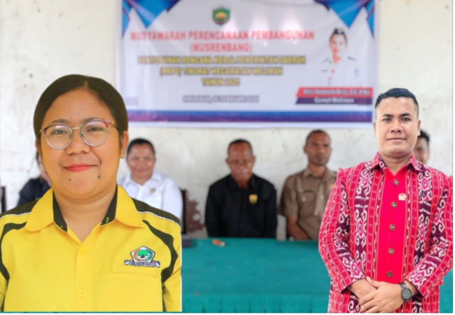 Musrenbang Tahun 2025 Kecamatan Weliman, Maria Fransiska Bria S.Ak Fraksi Golkar, dan Angerius Agustinus Bria S.H.,MH Fraksi Nasdem. (Foto- red)