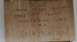 Kantor Desa Maktihan Yang disegel Warga (foto-red)