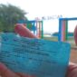Karcis Tulisan Wisata Oeluan, dipakai Untuk Penagihan di Wisata Tanjung Bastian. (Foto-Ist)