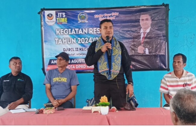 Kegiatan Reses Ketua Fraksi di Desa Rabasahain, Kecamatan Malaka Barat. (Foto-red)