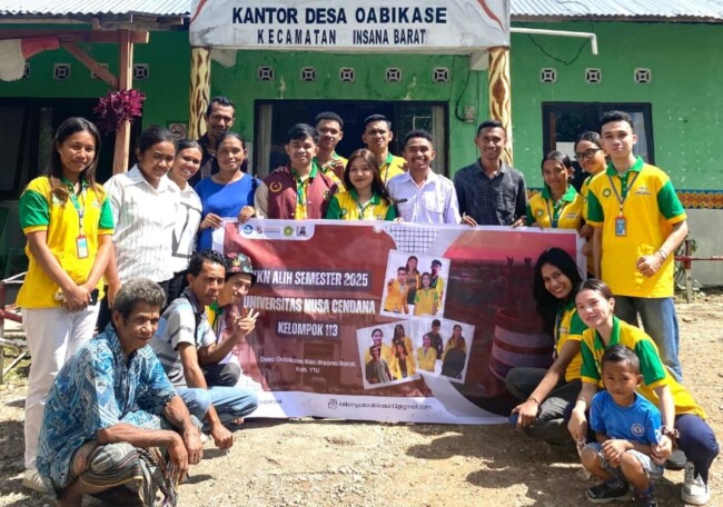 Mahasiswa Undana Kupang, Lakukan Kegiatan KKN di Desa Oabikase, Kecamatan Insana Barat, TTU. (Foto-red)
