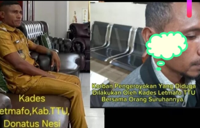 Kasus Pengeroyokan Wartawan ViralNTT di TTU, Dugaan Kades Letmafo Terlibat Sebagai Pelaku. (Foto-Ist) 