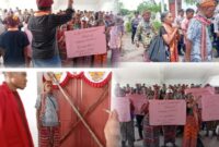 PMKRI Cabang Kefamenanu Bersama Masyarakat Bikomi Gelas Aksi Bentuk Penolakan Atas Klaim Pemda TTU Terhadap Tanah Ulayat Kilometer 9. (Foto- Fendi Bere)