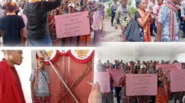 PMKRI Cabang Kefamenanu Bersama Masyarakat Bikomi Gelas Aksi Bentuk Penolakan Atas Klaim Pemda TTU Terhadap Tanah Ulayat Kilometer 9. (Foto- Fendi Bere)