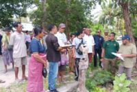 Sidang Pemeriksaan Setempat (PS) Sengketa Tanah di Desa Rabasahaerain Kecamatan Malaka Barat. (Foto-red)