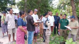 Sidang Pemeriksaan Setempat (PS) Sengketa Tanah di Desa Rabasahaerain Kecamatan Malaka Barat. (Foto-red)