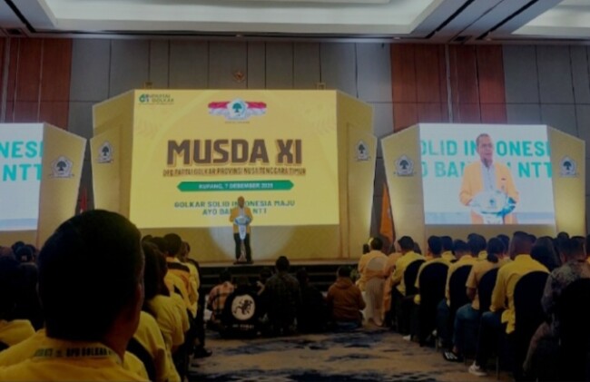 Musda ke XI Partai Golkar NTT, Emanuel Melkiades Laka Lena Resmi Pamit. (Foto-Ist)