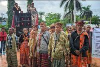 PMKRI Cabang Kefamenanu,  dan Masyarakat Bikomi Menilai Pemda TTU Mengabaikan Hak- Hak Masyarakat Lokal. (Foto- FendiBere)