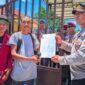 LMND Kefamenanu Serahkan Pernytaan Sikap ke Polres Malaka. (Foto-red)