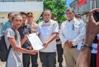 DPRD Malaka Menerima Tuntutan Masa Aksi Demonstrasi LMND Kefamenanu di Gedung DPRD Malaka. (Foto-red)