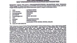 Laporan Polisi di Polres Malaka (Foto-red)