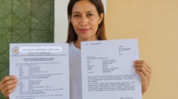 Yohana Muti Seran (korban), Dugaan Penipuan Dengan Kerja Proyek, oleh Kepala Sekolah SMK Santa Genoveva Malaka. (Foto-Ist)