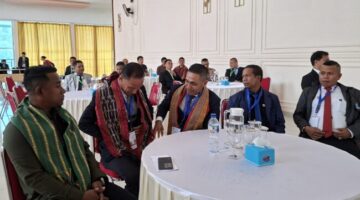 Kapolres Malaka Diwakili Kasat Reskrim Hadiri RAC DPC Peradi Atambua, di Aula Hotel Nusa Betun. (Foto-red)