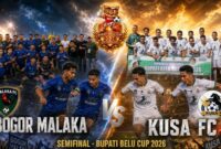 Dua tim raksasa asal Kabupaten Malaka, Bogor Malaka FC dan Kusa FC, saling berhadapan dalam duel hidup mati demi satu tiket menuju partai final.