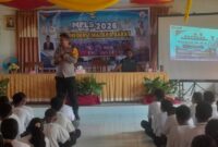Kapolsek Malaka Barat, IPDA Dony R Alfatah Paparkan Materi di Pelajar Tingkat SMA Untuk Cegah Judi Online dan NAPZA. (Foto-Ist)