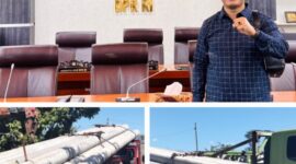 Anggota DPRD NasDem Agerius Agustinus Bria S.H.,MH, Berhasil Memperjuangkan Tiang Listrik,  Untuk Masuk di Desa Waderok, Kecamatan Weliman. (Foto-Ist)