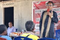Anggota DPRD Fraksi PDi Perjuangan, Ignasius Fahik A.Md,  Saat Lakukan Kegiatan Reses di Dusun Laenfahi, Desa Badarai, Kecamatan Wewiku. (Foto-red)