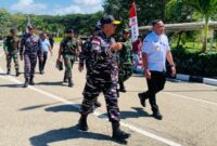 PLBN Motamasin, Menerima Kunjungan Kerja Wakil Komandan Daerah Angkatan Laut (Wadan Koarmada) VII, Brigjen TNI Mar Nawawi
 (Foto-Ist)