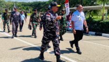 PLBN Motamasin, Menerima Kunjungan Kerja Wakil Komandan Daerah Angkatan Laut (Wadan Koarmada) VII, Brigjen TNI Mar Nawawi
(Foto-Ist)