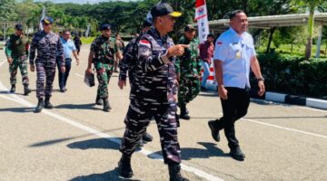 PLBN Motamasin, Menerima Kunjungan Kerja Wakil Komandan Daerah Angkatan Laut (Wadan Koarmada) VII, Brigjen TNI Mar Nawawi
(Foto-Ist)