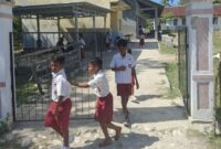 Siswa- Siswi SDK Kabukalaran, Yang Mengaku Tidak Ada Pelayanan MBG, Usai Dugaan Keracunan. (Foto-red)