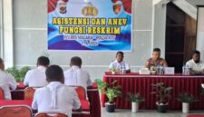 Polres Malaka, Gelar Giat Asistensi dan Anev Fungsi Reskrim di Cinta Damai Resort. (Foto-red)