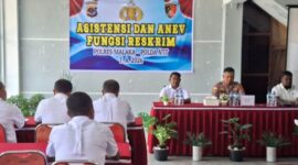 Polres Malaka, Gelar Giat Asistensi dan Anev Fungsi Reskrim di Cinta Damai Resort. (Foto-red)